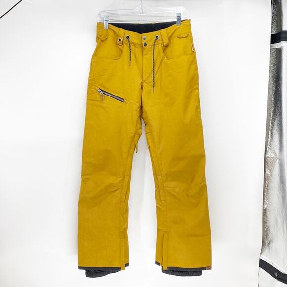 Quicksilver mustard colored snowboard ski pants outdoor size XS winter unisex - Picture 1 of 10